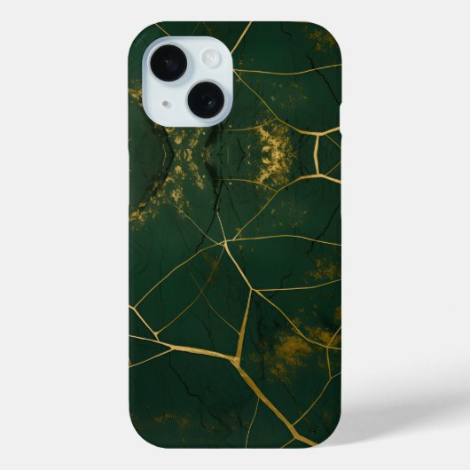 Smaragd Groen Marmer Goud Glitter Case-Mate iPhone Case (Achterkant)