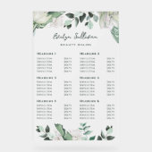 Smaragd groen prijslijst acryl bord (Voorkant)