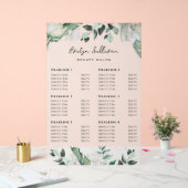 Smaragd groen prijslijst acryl bord (Huwelijk)