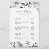 Smaragd groen prijslijst Flyer (Voorkant)