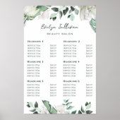 Smaragd groen prijslijst Poster (Voorkant)