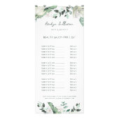 Smaragd groen prijslijst Rackkaart Reclamekaart (Voorkant)