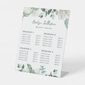 Smaragd groen prijslijst voetstuk teken reclamebord met voetstuk (Voorkant)