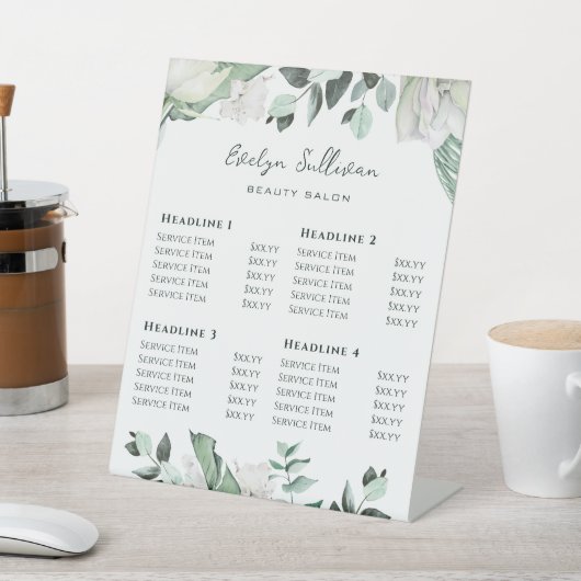 Smaragd groen prijslijst voetstuk teken reclamebord met voetstuk (Insitu)