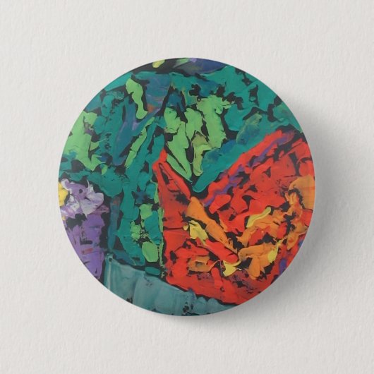 Smaragd Groen Regenwoud mooi abstract Ronde Button 5,7 Cm (Voorkant)