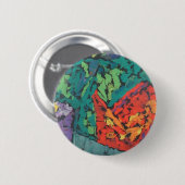 Smaragd Groen Regenwoud mooi abstract Ronde Button 5,7 Cm (Voorkant /achterkant)