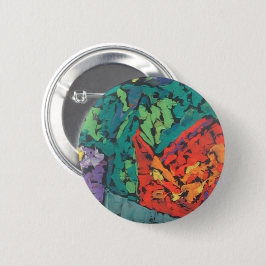 Smaragd Groen Regenwoud mooi abstract Ronde Button 5,7 Cm (Voorkant /achterkant)