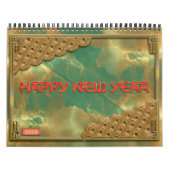 Smaragd Groen Rood Goud 12 Chinese Zodiac Tekens Kalender (Hoes)
