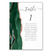 Smaragd Groen Roos Gouden Agaat Bruiloft Kaart (Voorkant)