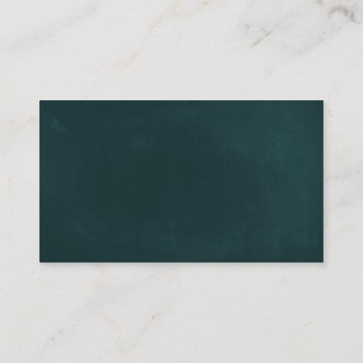 Smaragd Groen Roos Gouden Bloemkrans Bruiloft Plaatskaartje (Achterkant)