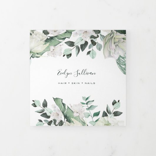 Smaragd groen Trifold Brochure Drieluik Kaart (Cover)