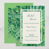 Smaragd groen tropisch bruiloft vrijgezellenfeest kaart (Voorkant / Achterkant)