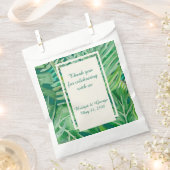 Smaragd groen tropische bruiloft bedankzakje (Geknipt)
