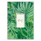 Smaragd groen tropische bruiloft kaart (Achterkant)