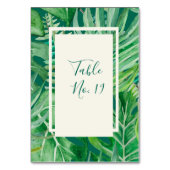 Smaragd groen tropische bruiloft kaart (Voorkant)