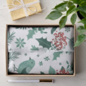 Smaragd Groen Vakantie Vogels Weefsel Papier (Geschenk)