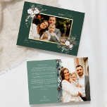 Smaragd groen vintage kerst twee Afbeelding Folie Feestdagenkaart<br><div class="desc">Welkom op onze betoverende Emerald Greenery Vintage Christmas Two Afbeelding Folie Holiday Kaart design, waar charme ontmoet moderne elegantie. Dit ontwerp is voorzien van ingewikkelde waterverf groen en subtiel elegante kalligrafie met eenvoudige typografie, het vastleggen van de essentie van de traditionele gezelligheid en rustieke cottage core. Met een vleugje retro...</div>