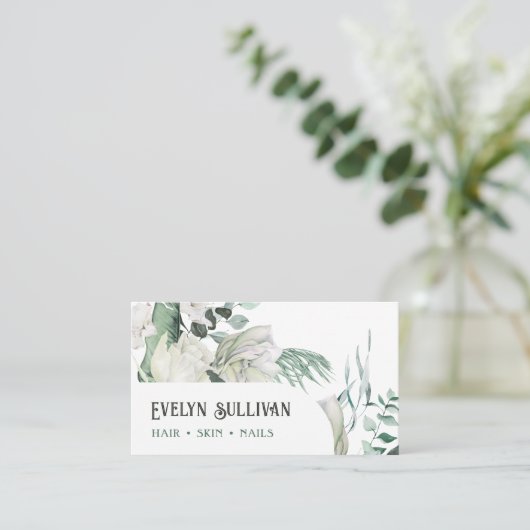 Smaragd groen visitekaartje (Staand voorkant)