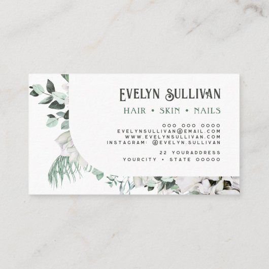 Smaragd groen visitekaartje (Achterkant)