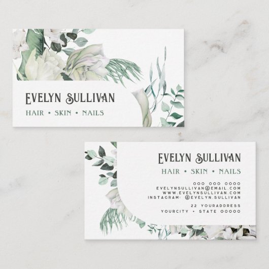 Smaragd groen visitekaartje (Voorkant / Achterkant)