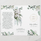 Smaragd groen Witte bloemen brochure (Voorkant)