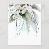 Smaragd groen witte bloemen flyer (Achterkant)