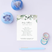 Smaragd groen witte bloemen flyer (Enkel)