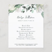 Smaragd groen witte bloemen flyer (Voorkant)