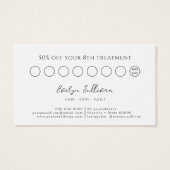 Smaragd groen Witte bloemen Loyaliteit kaart (Achterkant)