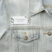 Smaragd groen Witte bloemen Naam Tag (In situ)