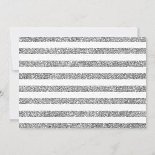 Smaragd Groen Zilver Wit Foto Quinceanera Kaart (Achterkant)