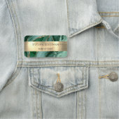 Smaragd Groene Agaat Gouden Folie Naam Tag (In situ)