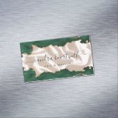 Smaragd Groene Agaat Gouden Glitter Luxe Magnetisch Visitekaartje (Voorbeeld)