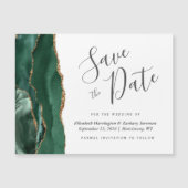 Smaragd Groene Agaat Magnetische Bruiloft Save the (Voorkant)