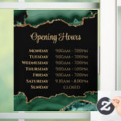 Smaragd Groene Agaat Openingstijden Venster Cling Raamsticker (Huis)