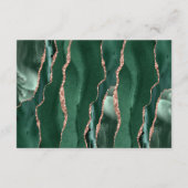 Smaragd Groene Agaat Roos Goud Donker Bruiloft Det Informatiekaartje (Achterkant)