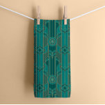Smaragd Groene Art Deco Keuken Theedoek<br><div class="desc">Maak kennis met verfijning in uw keuken met onze Emerald Green en Gold Art Deco theedoek. De rijke smaragdgroene tint biedt een luxe canvas voor de ingewikkelde gouden Art Deco-patronen die sierlijk dit functionele stuk sieren. De geometrische elegantie en weelderige gouden accenten transformeren uw keuken of bar in een ruimte...</div>