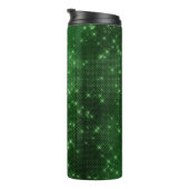 Smaragd Groene Diamante Sequin Thermosbeker (Geroteerd rechts)