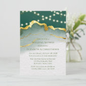 Smaragd Groene Gouden Agaat en Lichten Bruiloft Do Kaart (Staand voorkant)