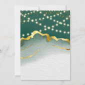 Smaragd Groene Gouden Agaat en Lichten Bruiloft Do Kaart (Achterkant)