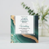 *~* SMARAGD GROENE GOUDEN Agaat RSVP QR AR66 Bruil Kaart (Staand voorkant)