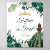 Smaragd Groene Jurken Quinceañera Vijftien is Zoet Poster (Voorkant)