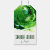 Smaragd Groene Moderne Kleding Bedrijf Hang Label Cadeaulabel (Voorkant)