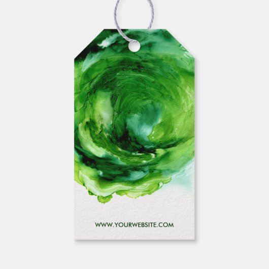 Smaragd Groene Moderne Kleding Bedrijf Hang Label Cadeaulabel (Achterkant)