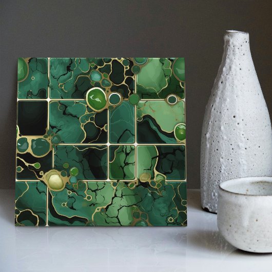 Smaragd Groene Muur Decor Modern Chique Mozaïek Tegeltje