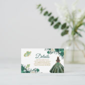 Smaragd Groene Quinceañera Detail Kaart (Staand voorkant)