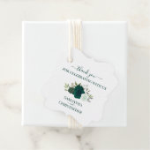 Smaragd Groene Rozen Elegant Bruiloft Dank u Bedankjes Labels (In situ)