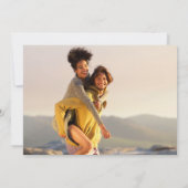 Smaragd Groene Rustieke 2 Foto String Lights Bruil Kaart (Achterkant)