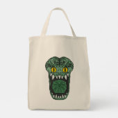 Smaragd Grotesk Fang Wezen Tote Bag (Achterkant)