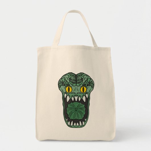 Smaragd Grotesk Fang Wezen Tote Bag (Voorkant)